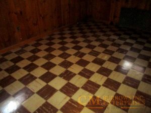 Asbestos flooring tiles